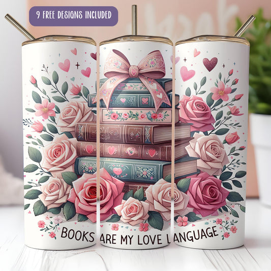 three books are stacked on top of each other
