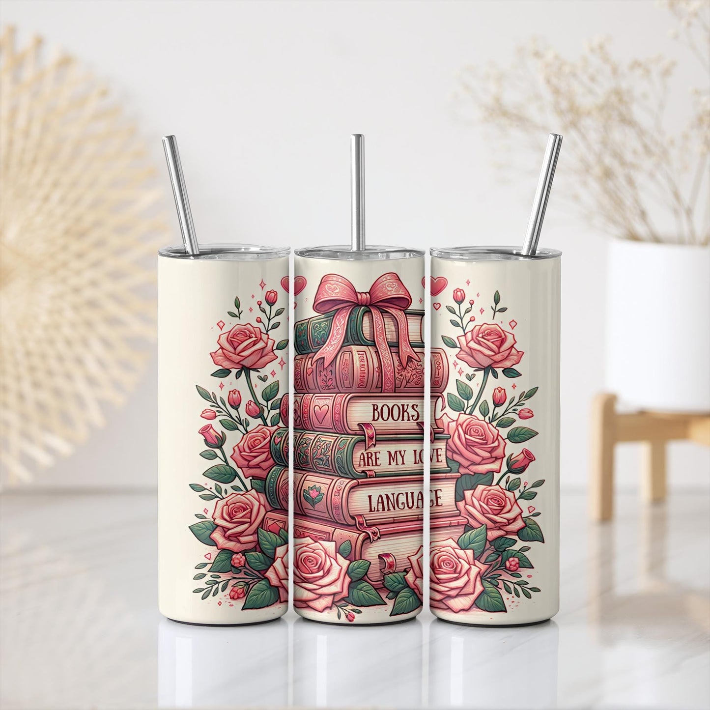 a couple of cups that have some straws in them