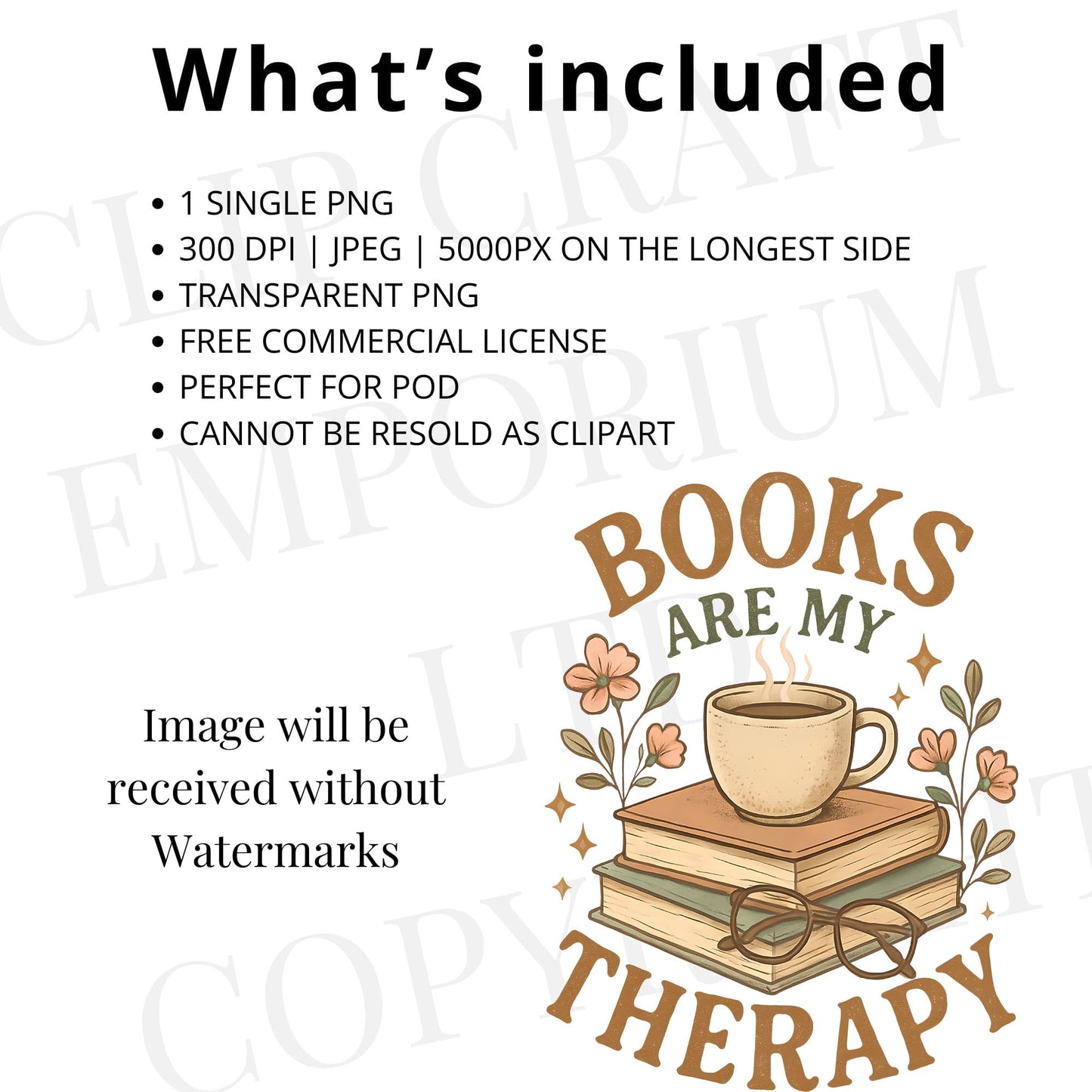 a poster with the words books are my therapy