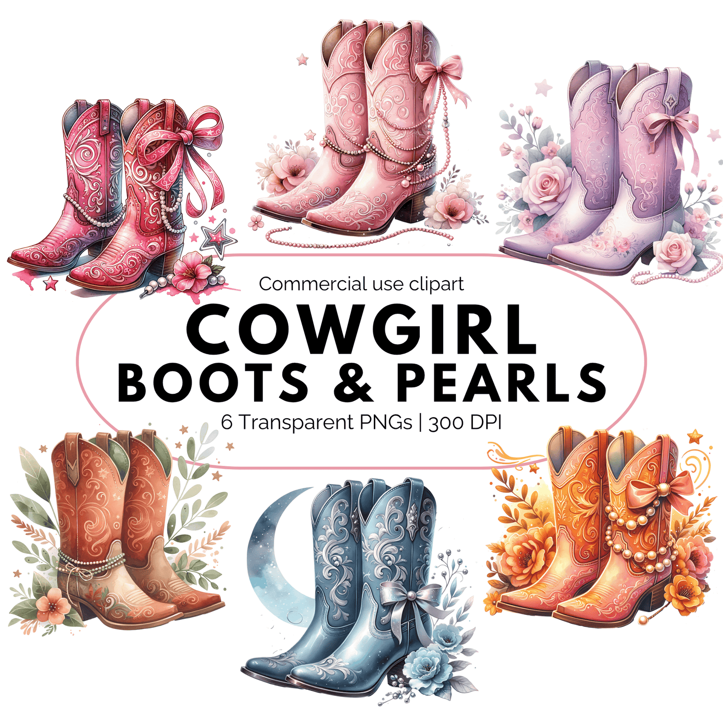 Boots and Pearls PNG