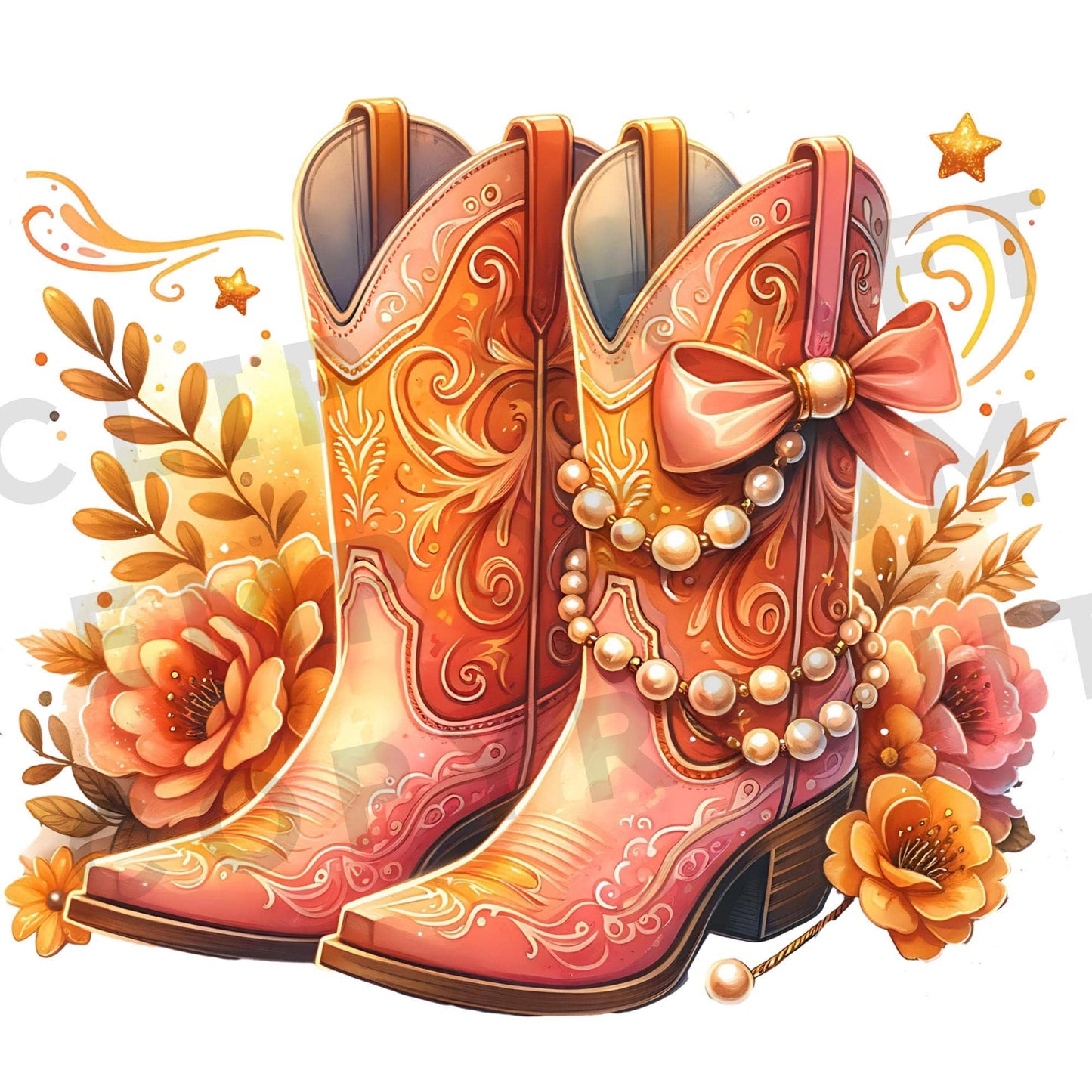 Boots and Pearls PNG