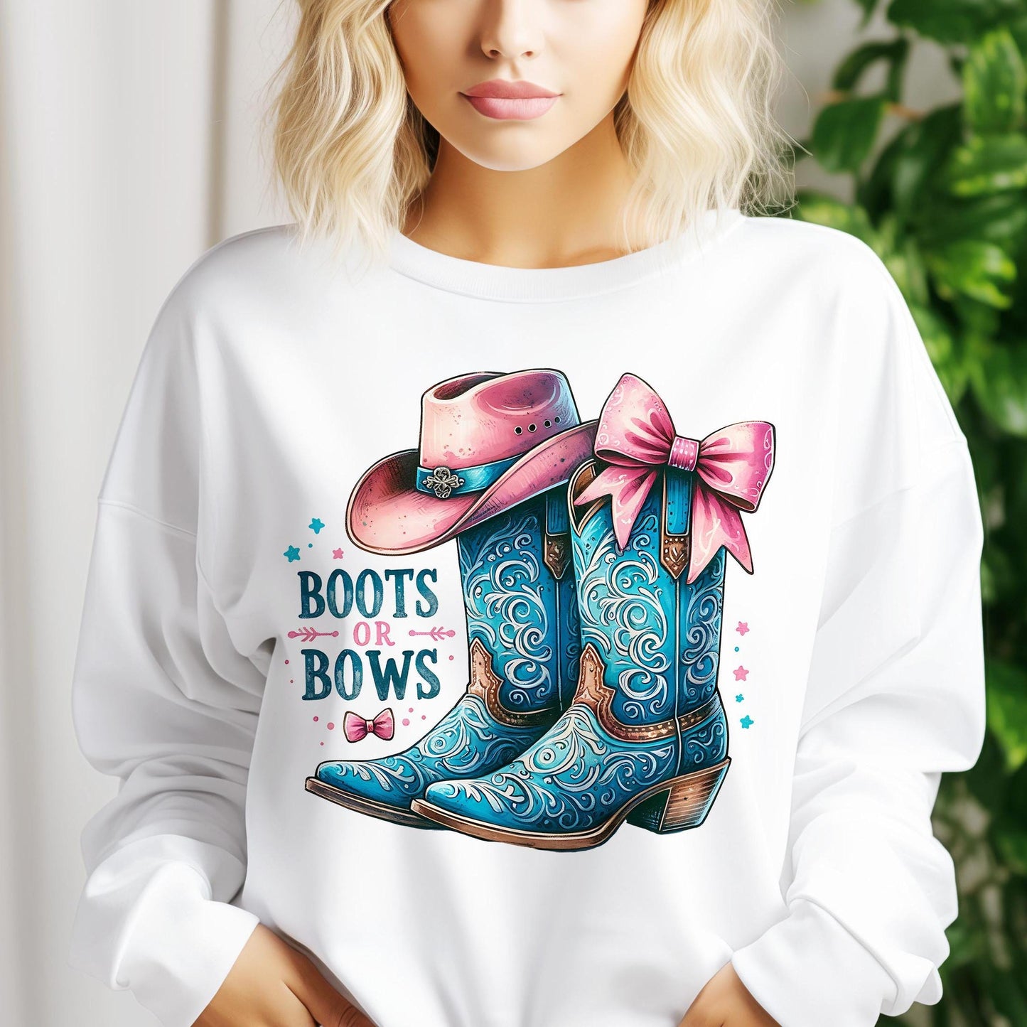 Boots Or Bows Gender Reveal PNG