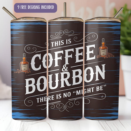 three coffee and bourbon canisters sitting on a table