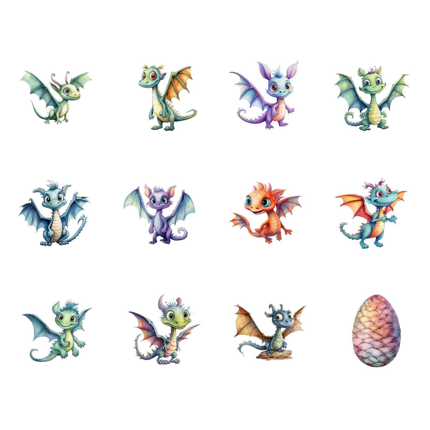 Quirky Dragons Clipart