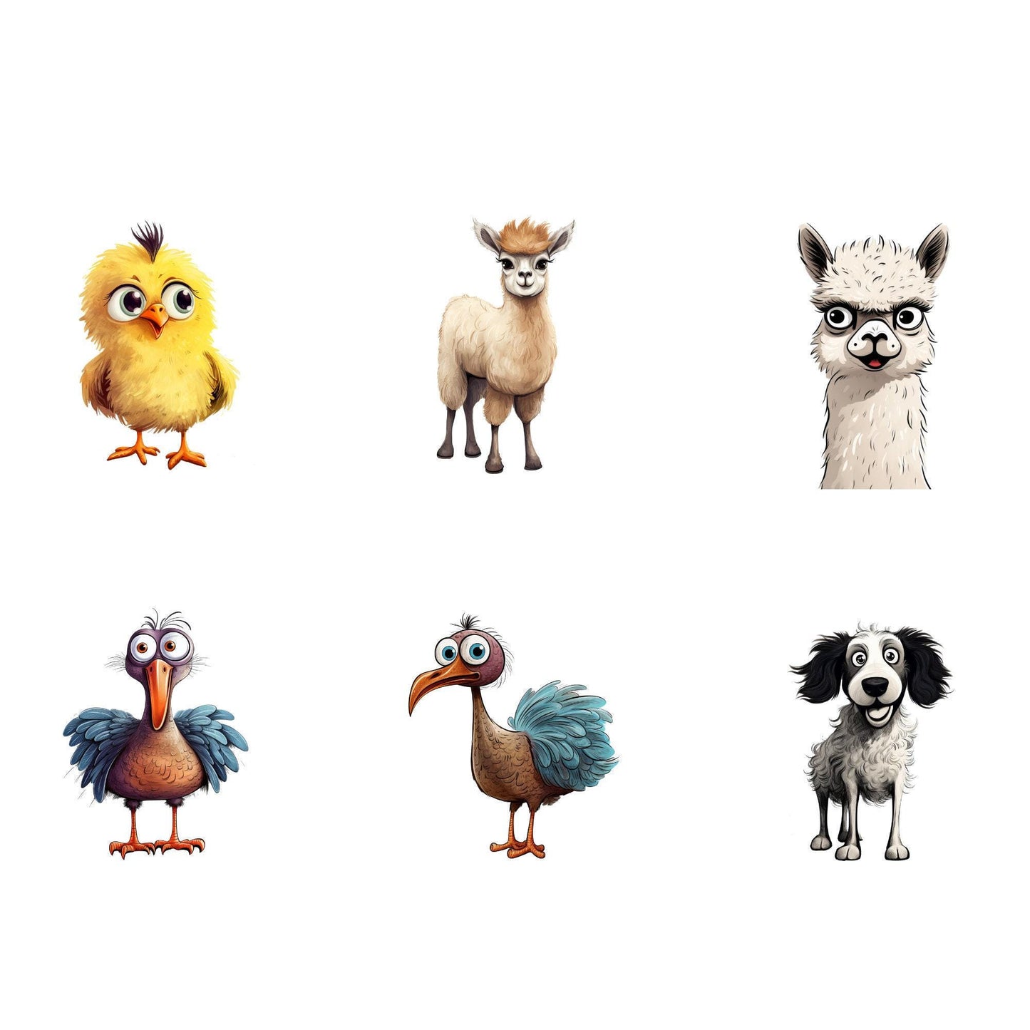 Quirky Farm Animal Clipart