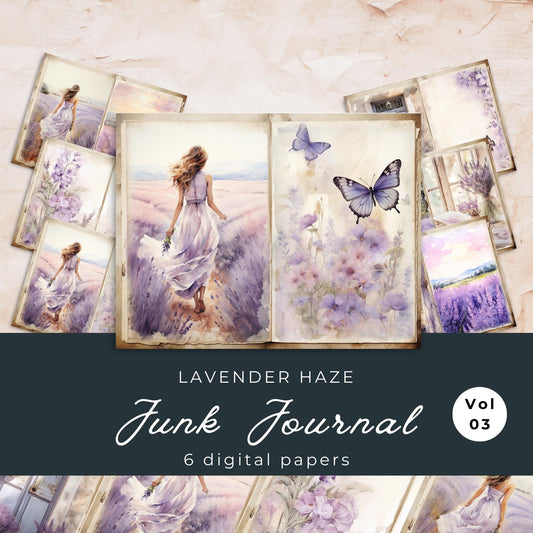 Lavender Haze Junk Journal Pages