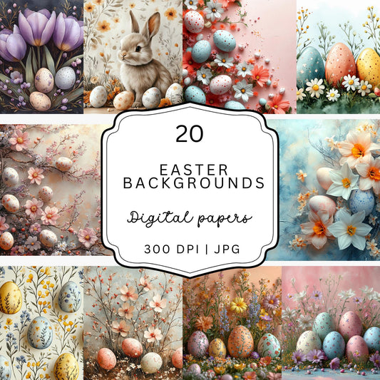 Easter Backgrounds Digital Papers