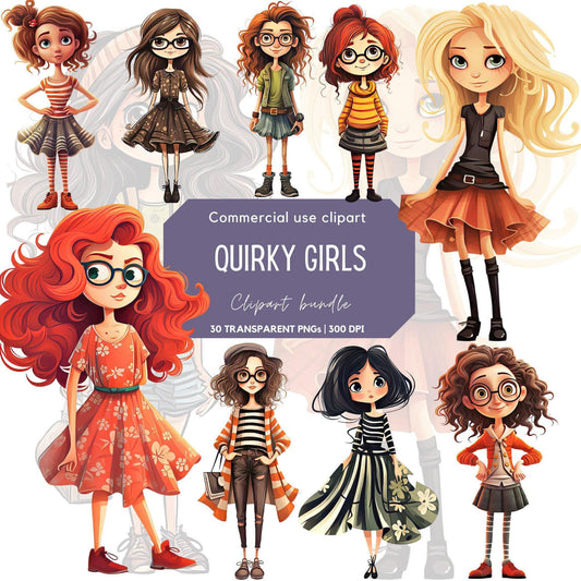 Quirky Girls Clipart