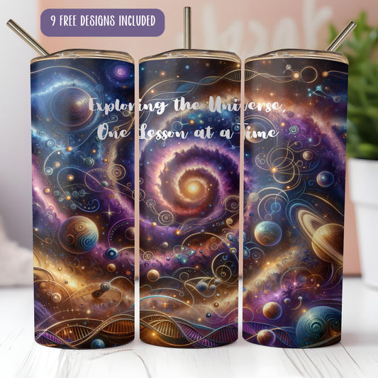a set of three travel mugs with a quote on them
