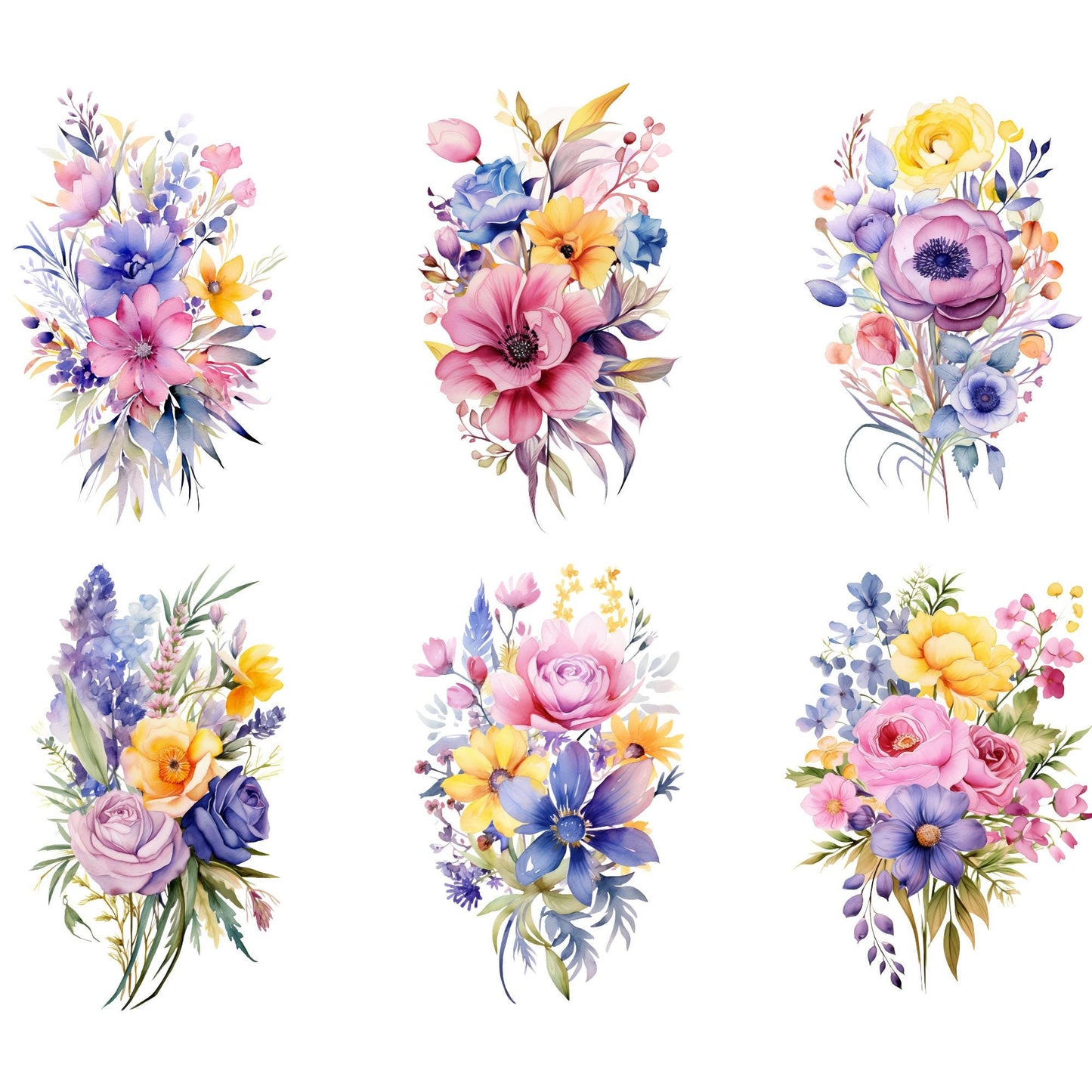 Regency Florals Clipart