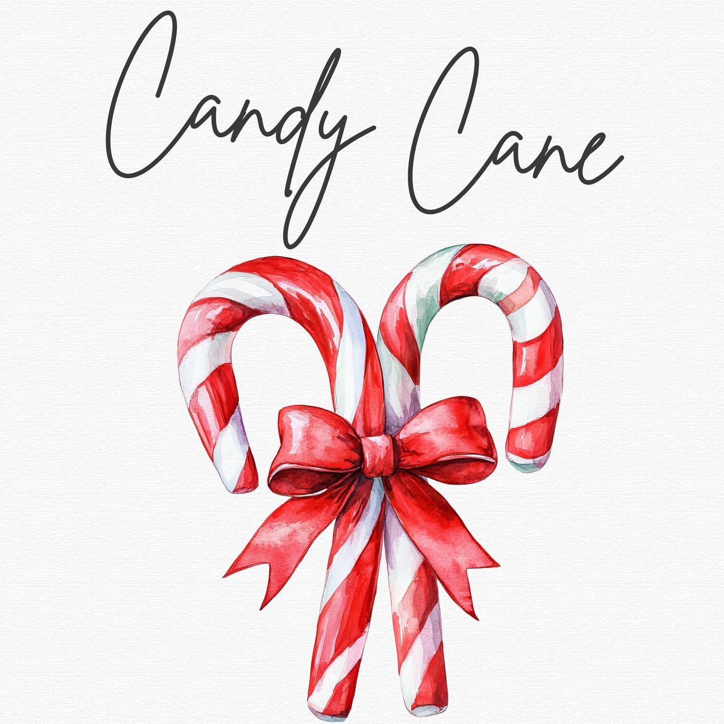 Candy Cane with Bow Clipart