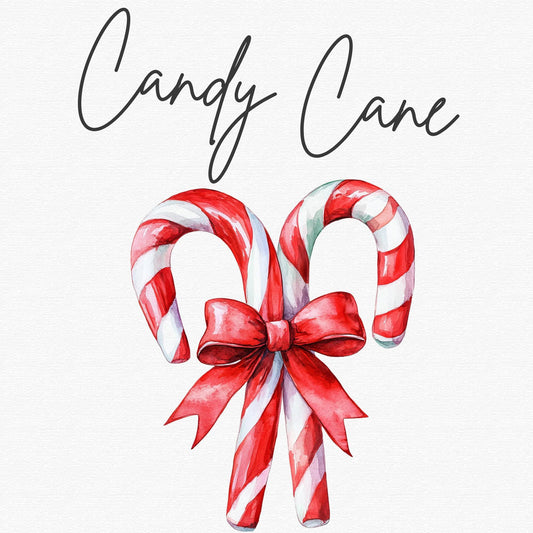 Candy Cane with Bow Clipart