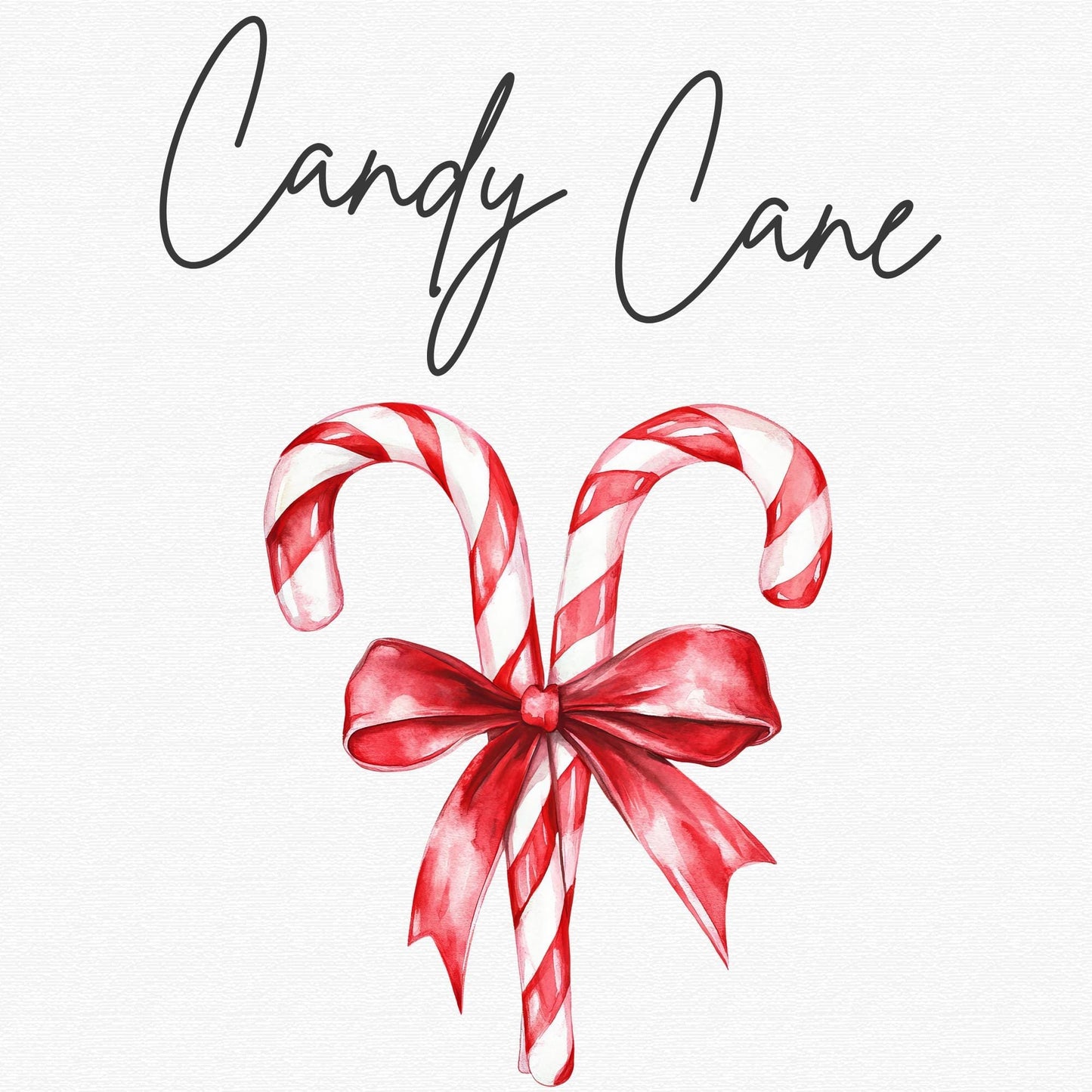 Candy Cane with Bow Clipart