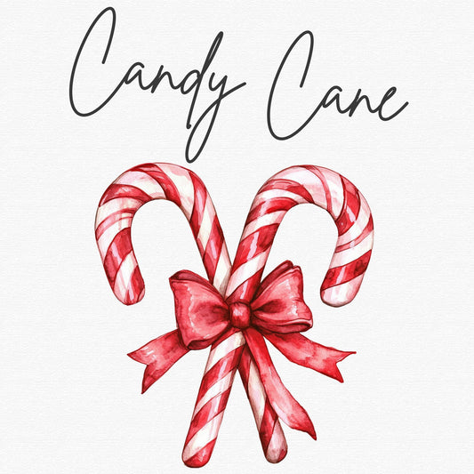 Candy Cane with Bow Clipart