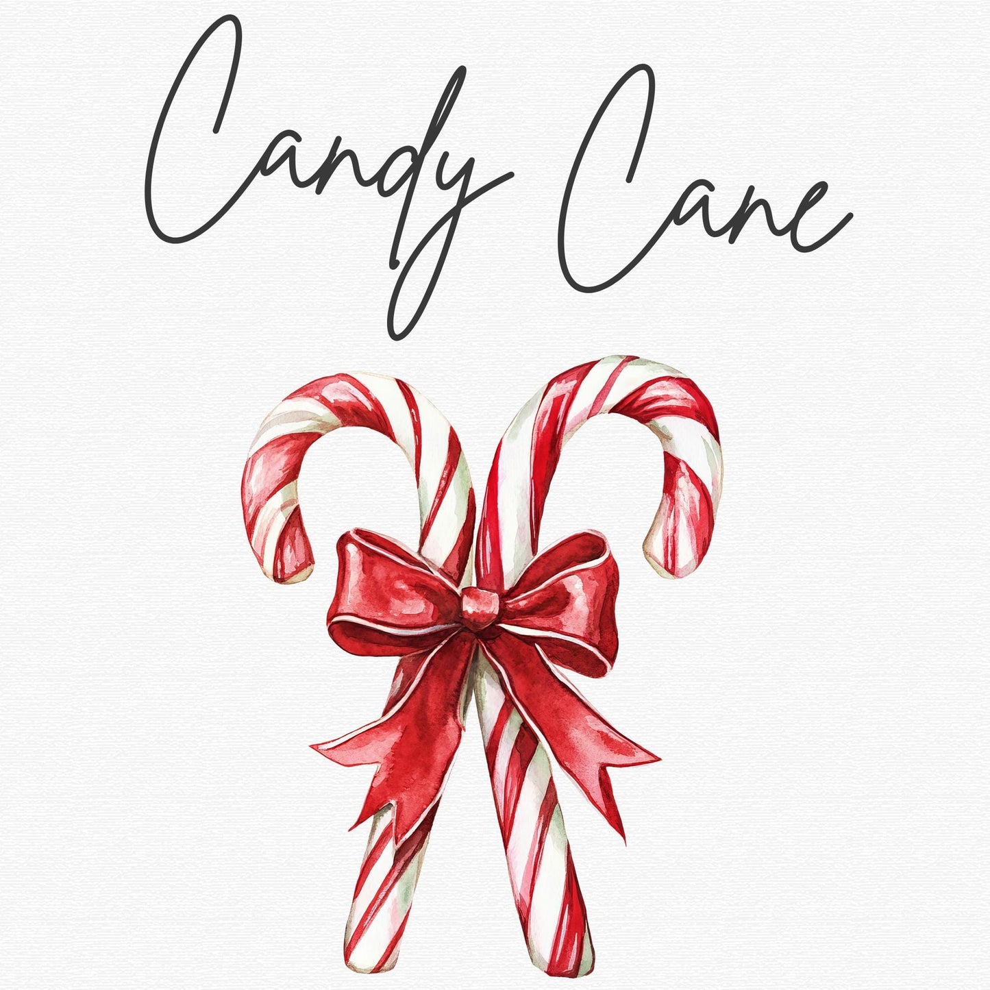 Candy Cane with Bow Clipart