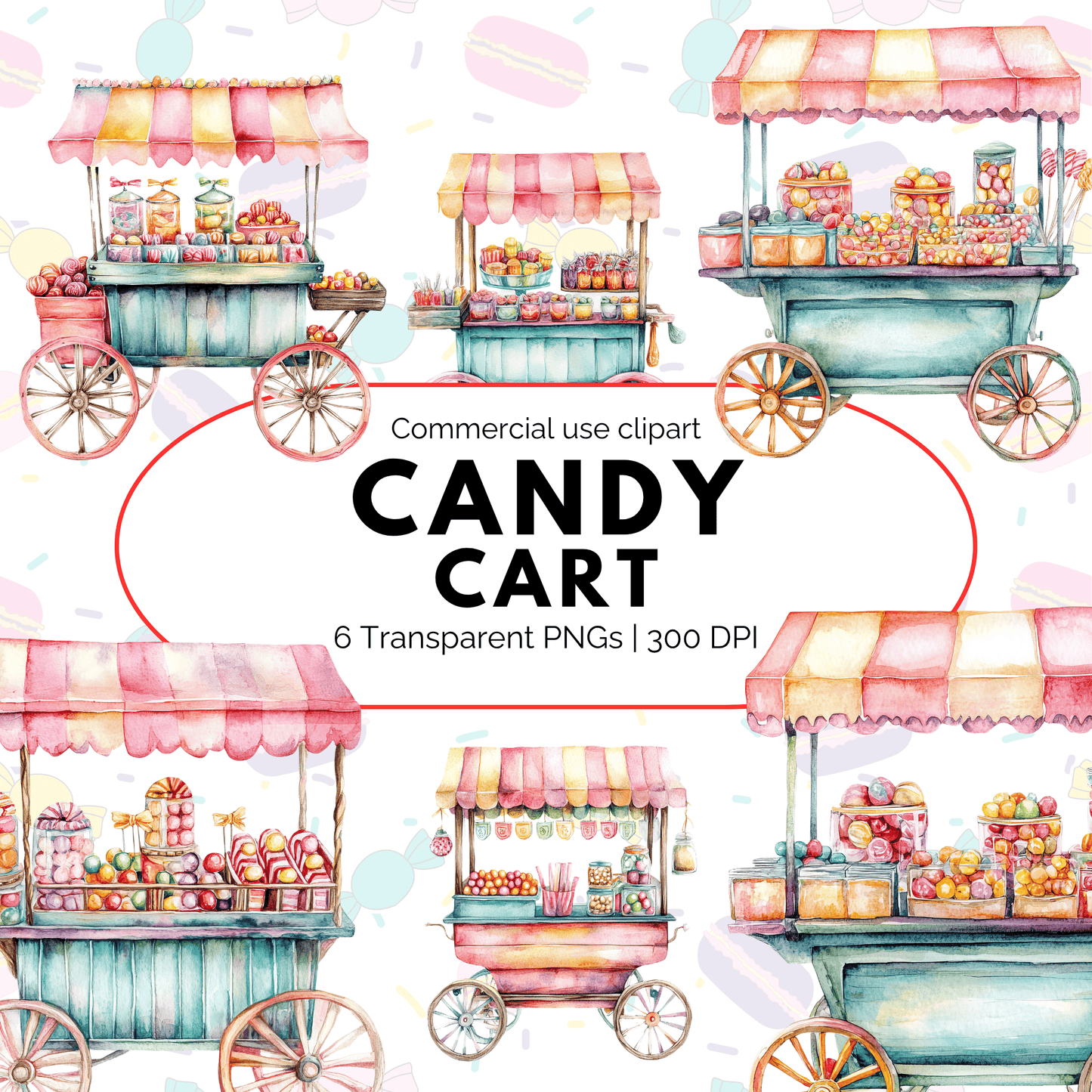 Candy Cart Clipart