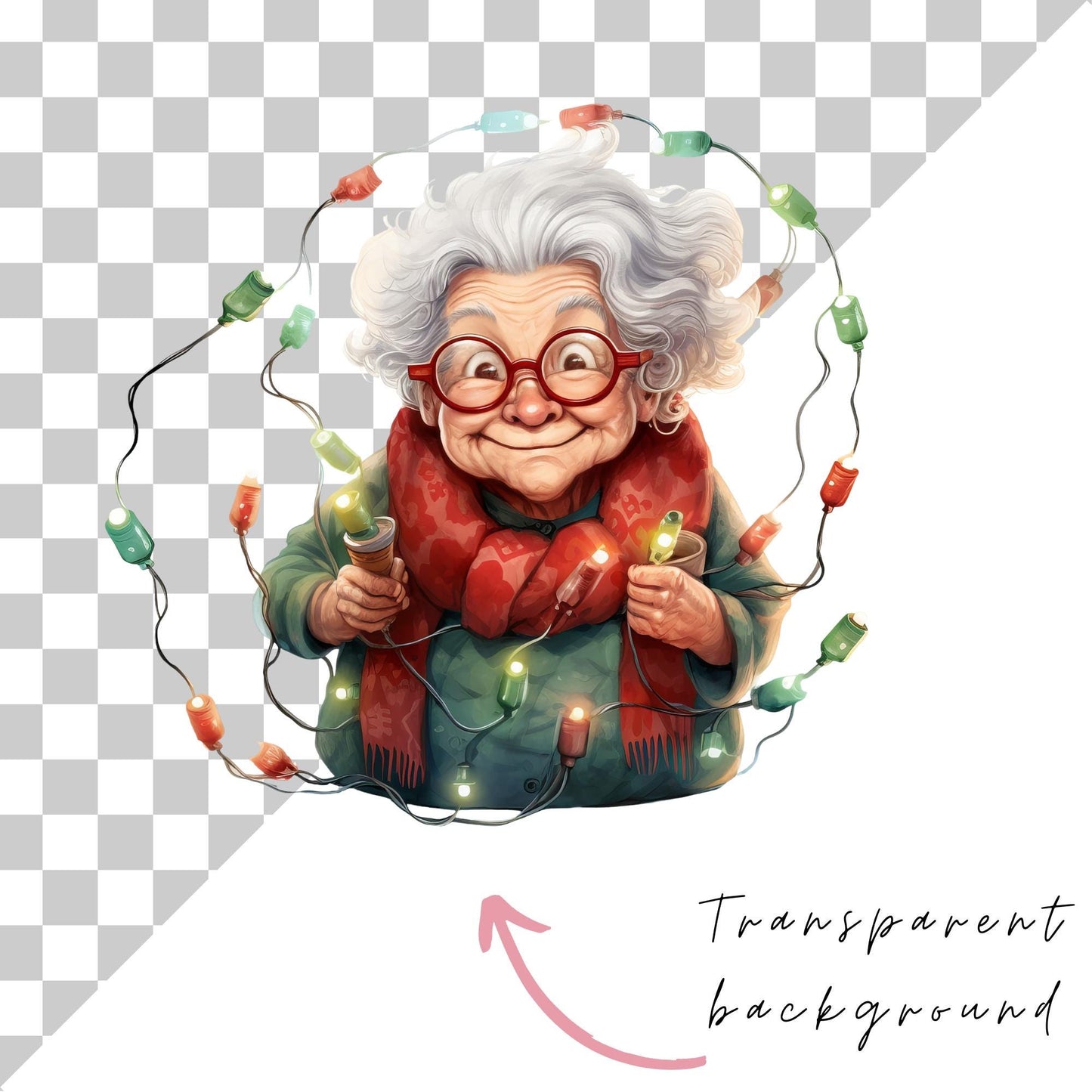 Quirky Old Ladies Clipart