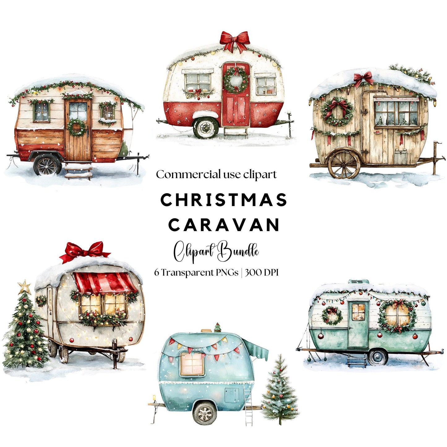 Christmas Caravan Clipart