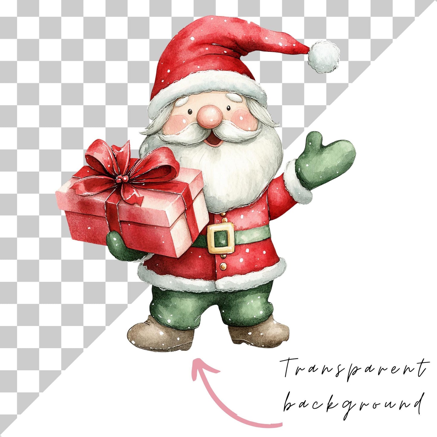 Christmas Mailbox Gnome Clipart