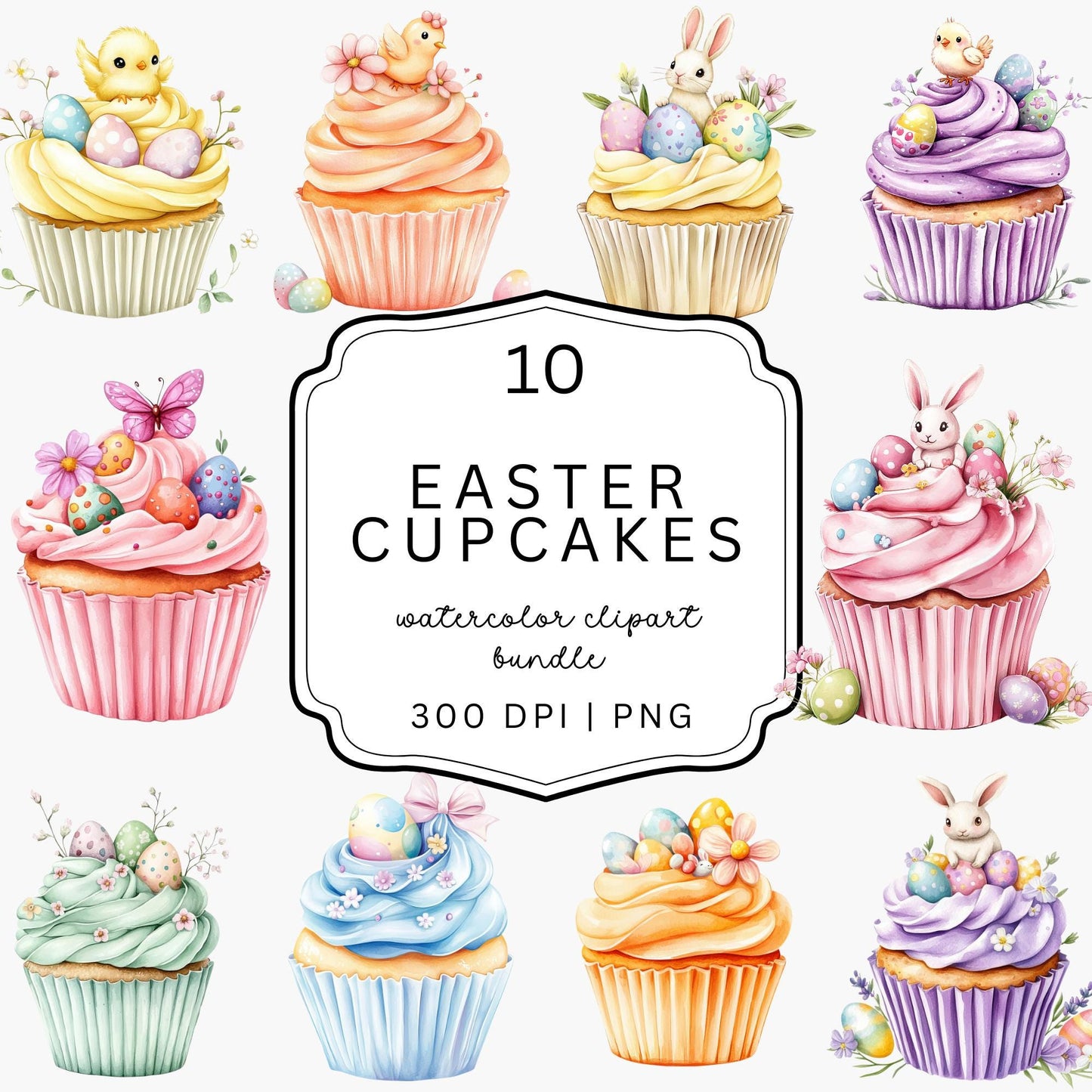 Easter Cupcakes Clipart