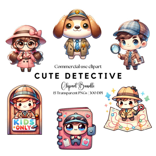 Cute Detective Clipart