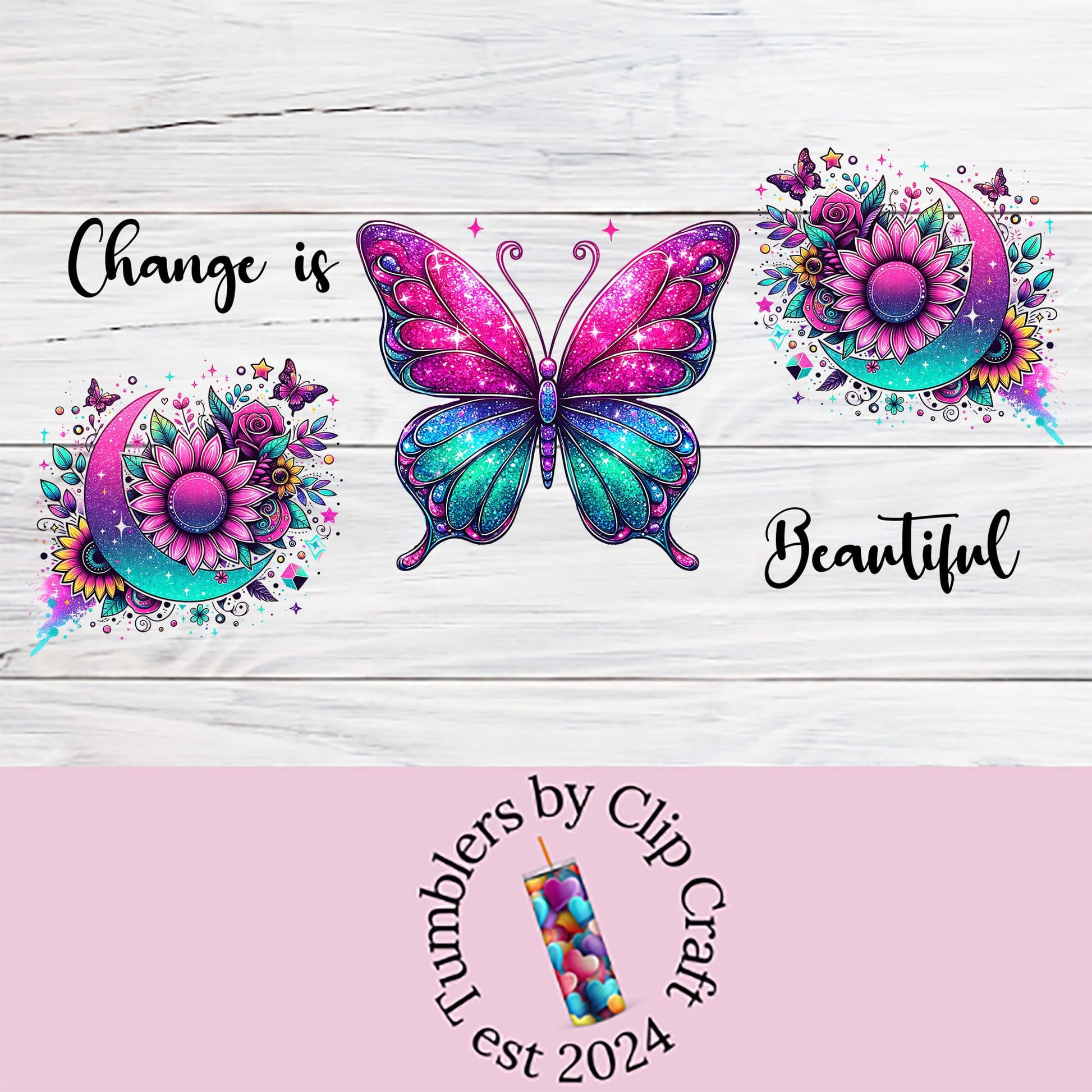 a picture of a butterfly with flowers on it