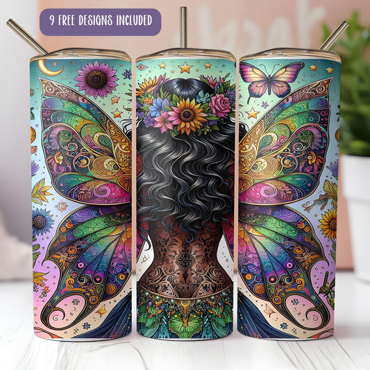 a set of three colorful tins with a picture of a woman's face