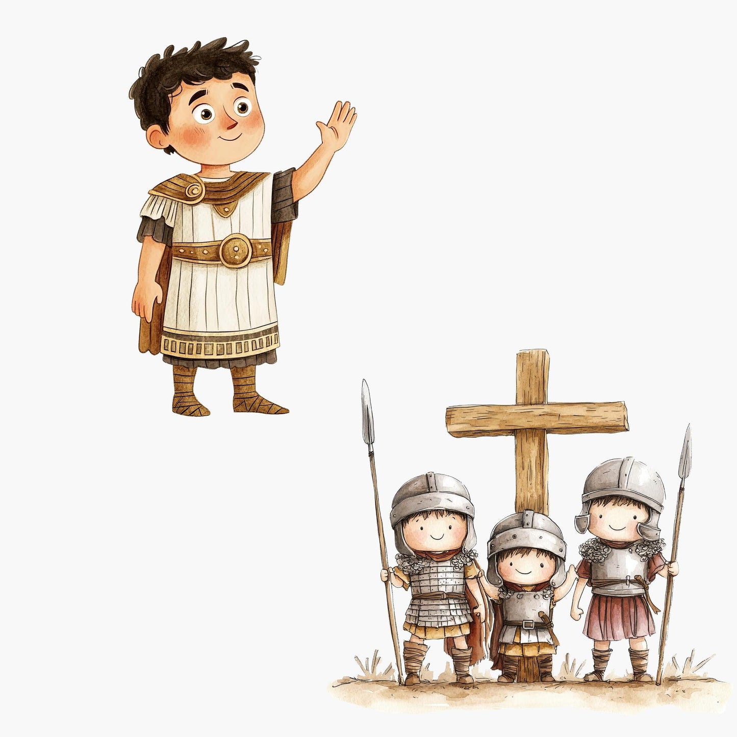 Imágenes prediseñadas de personajes bíblicos de Pascua