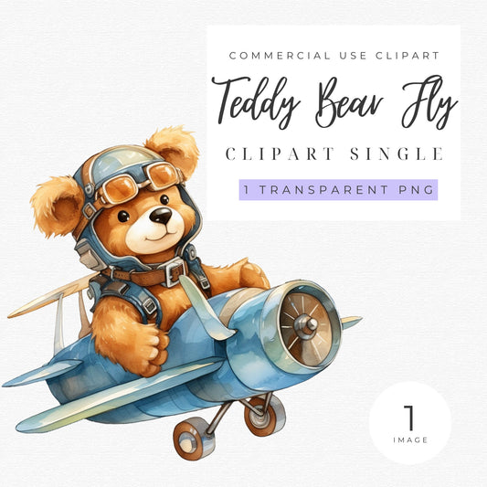 Clipart de oso de peluche volando