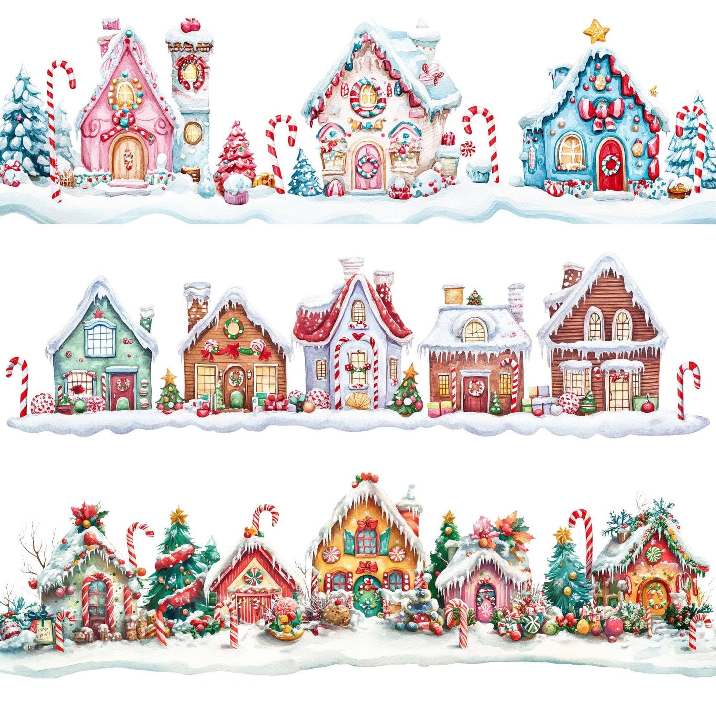 Christmas Gingerbread house clipart border