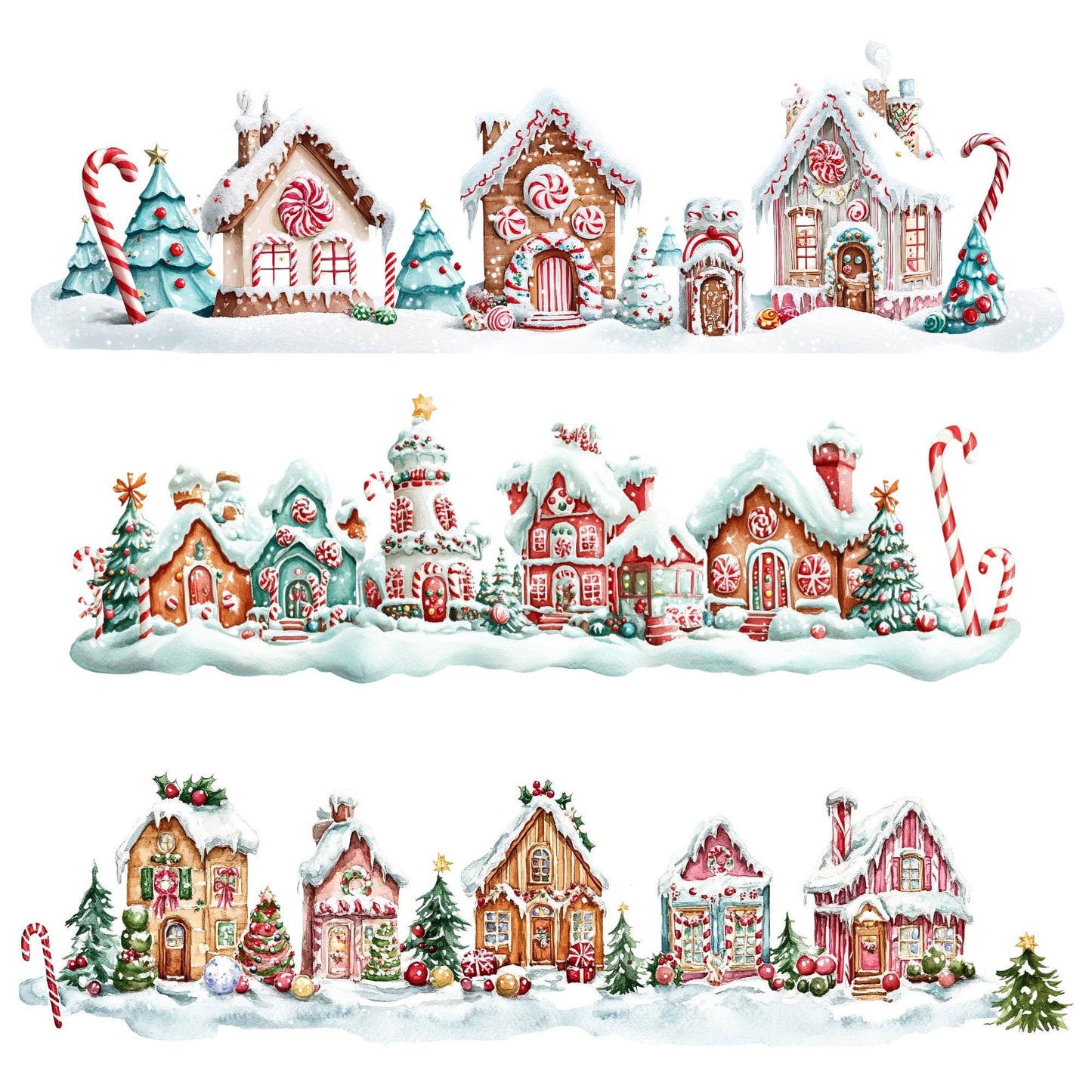 Christmas Gingerbread house clipart border