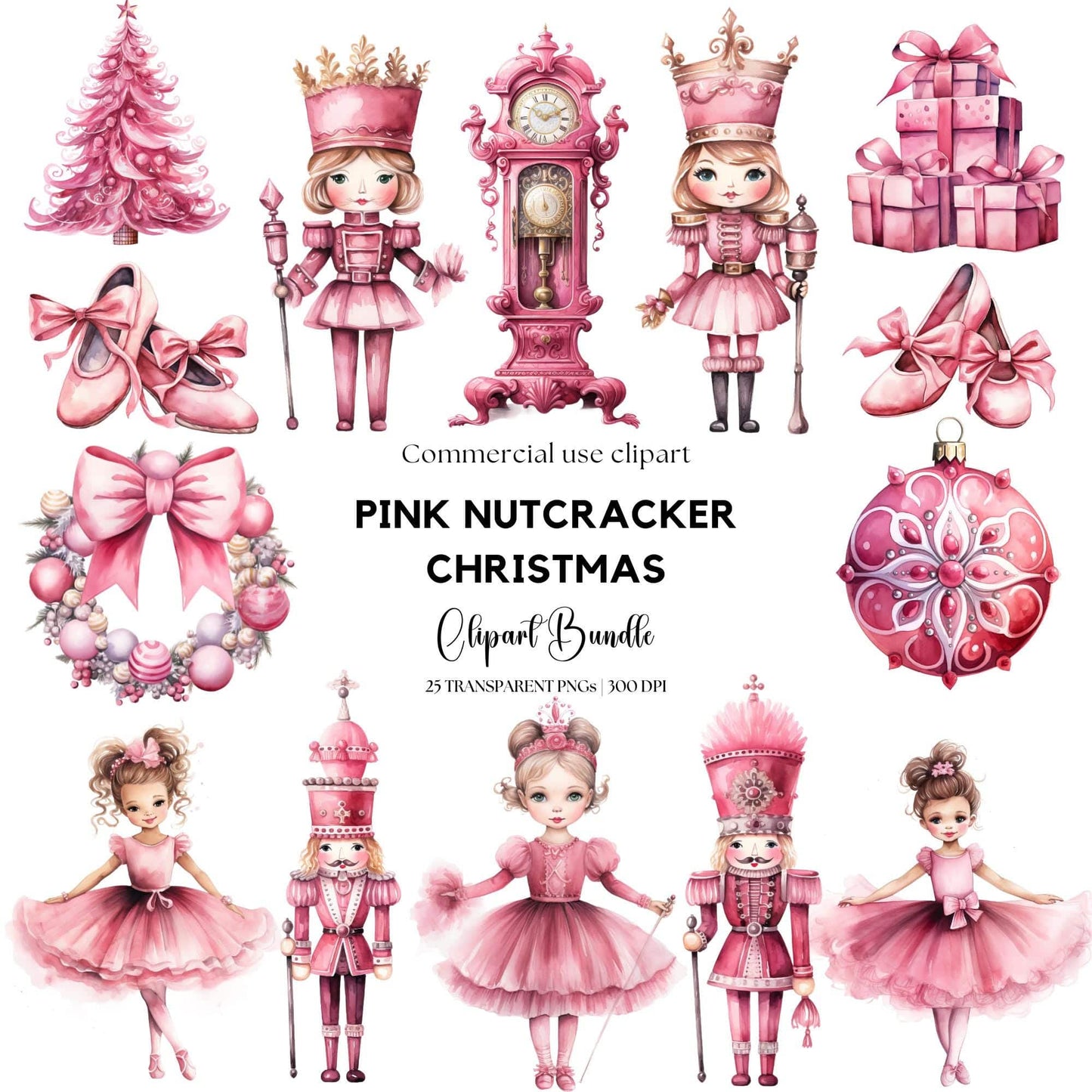 Christmas Pink Nutcracker Clipart