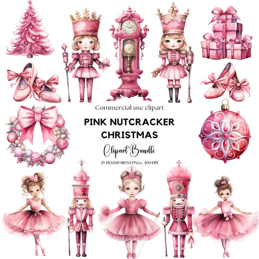 Christmas Pink Nutcracker Clipart