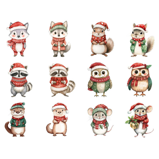 Christmas Woodland Animals Clipart