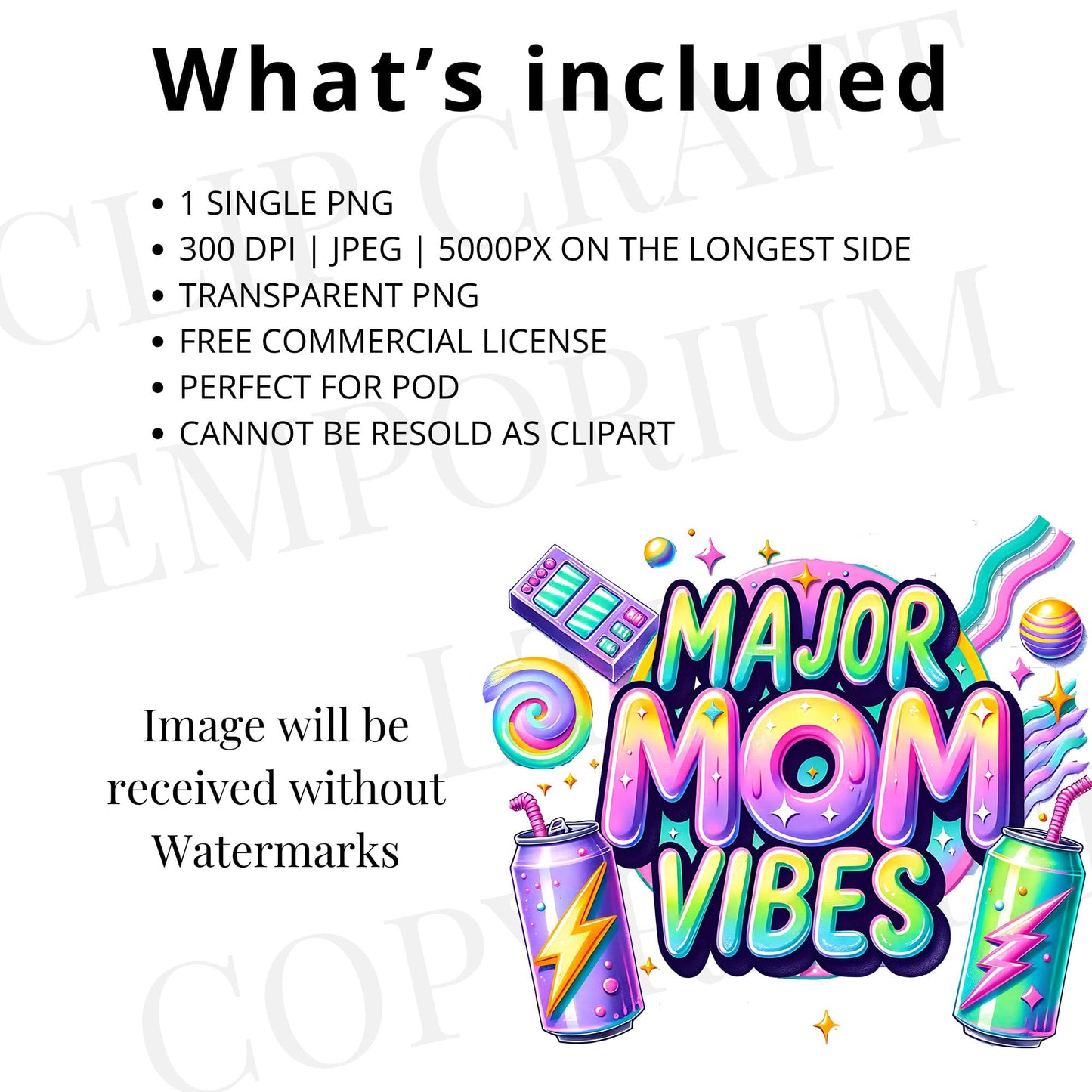 Cool Mom Energy PNG – Funny Sassy Mom Life Sublimation Design