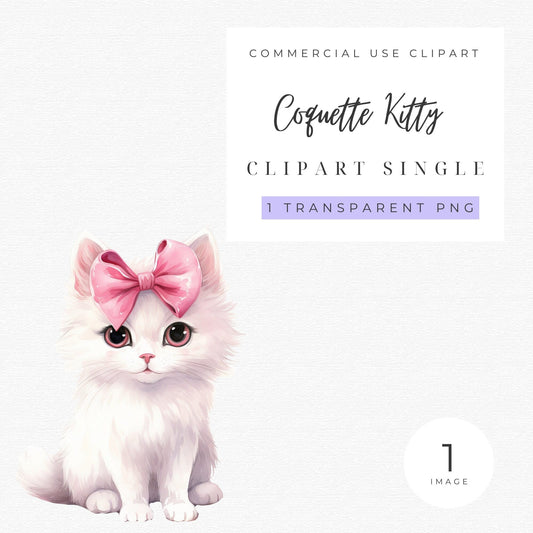 Coquette Kitty Clipart