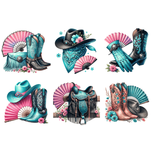Cowboy Hat and Boots Clipart | Western Party PNG