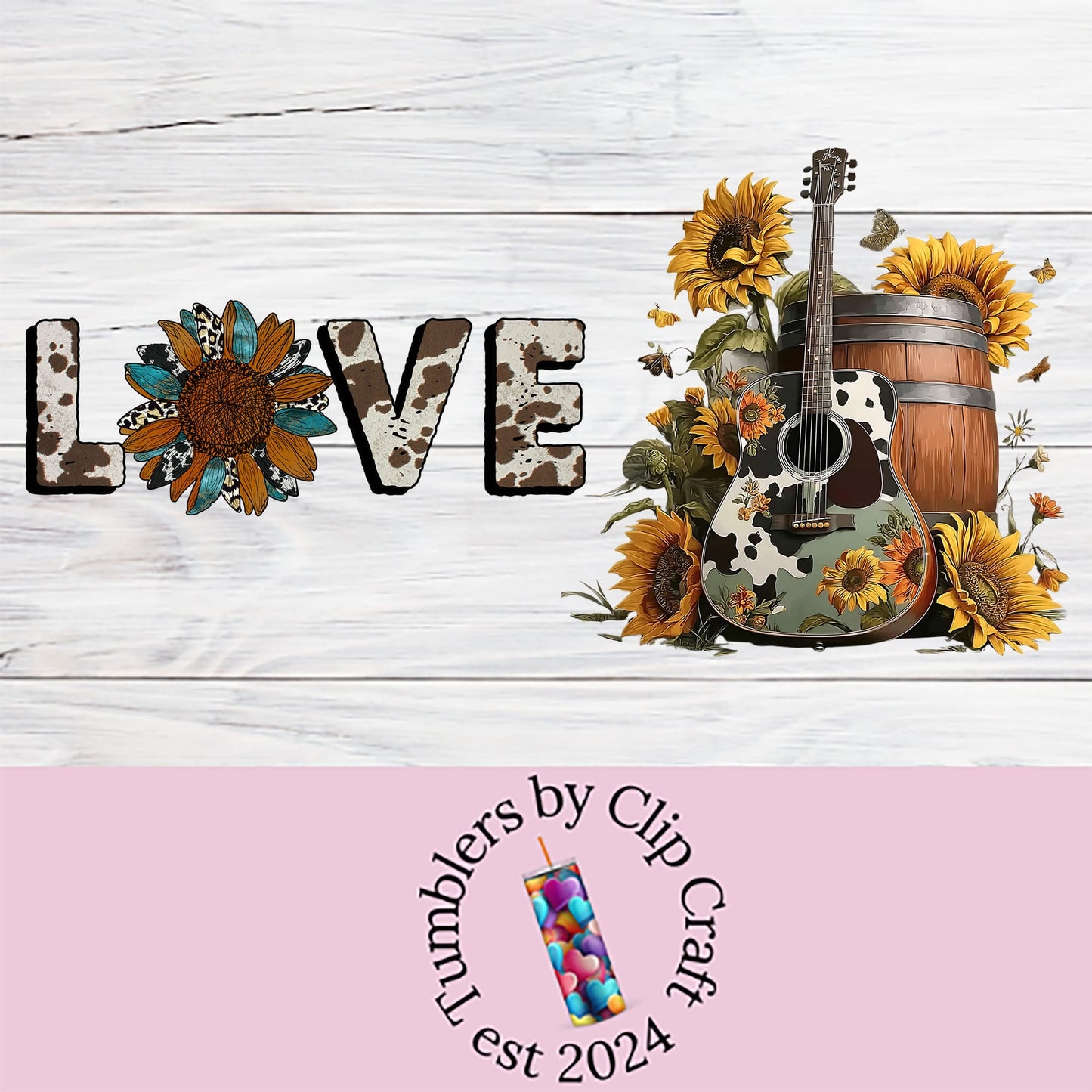 Cowgirl sunflower glass can wrap