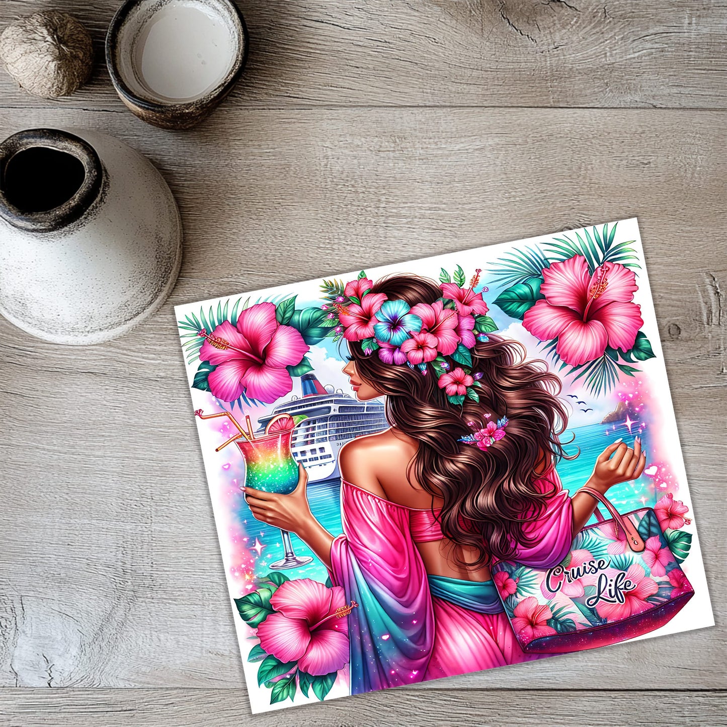 Cruise Life Tumbler Wrap PNG