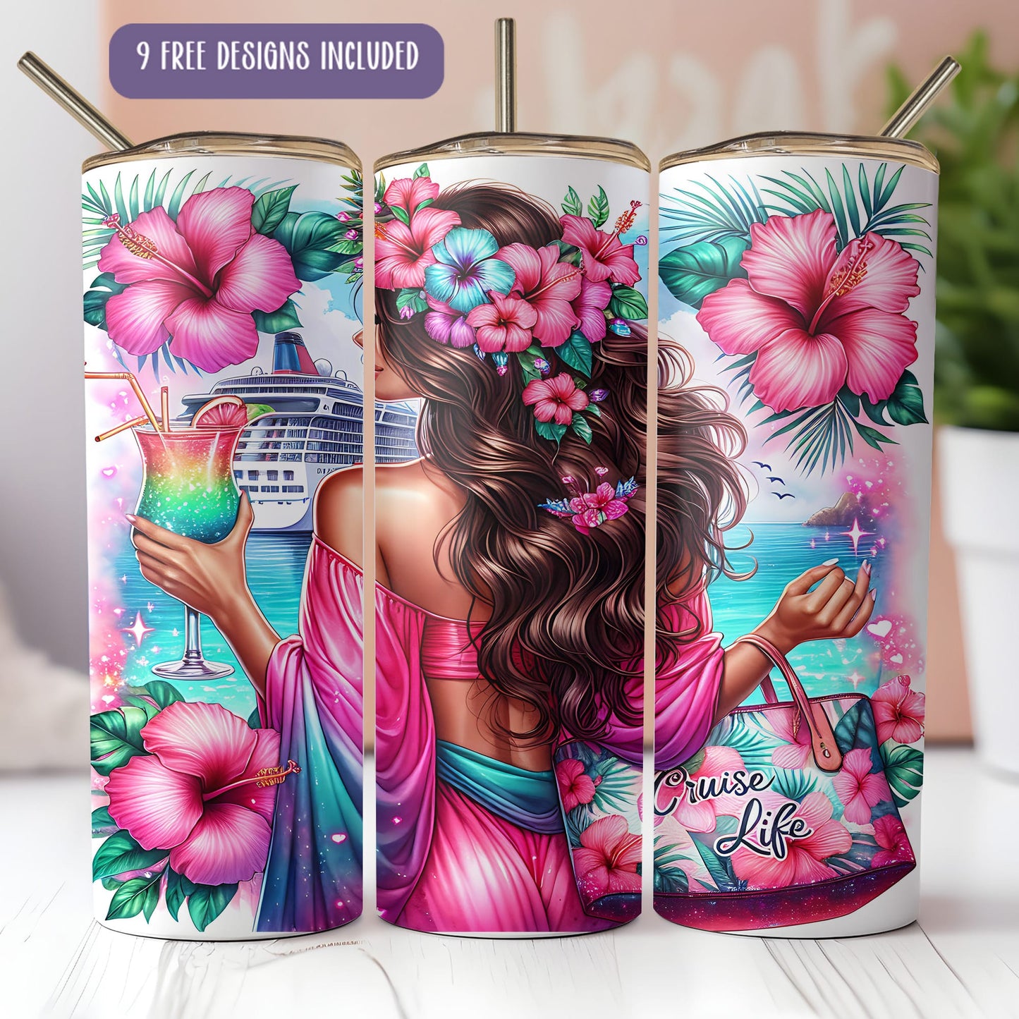 Cruise Life Tumbler Wrap PNG