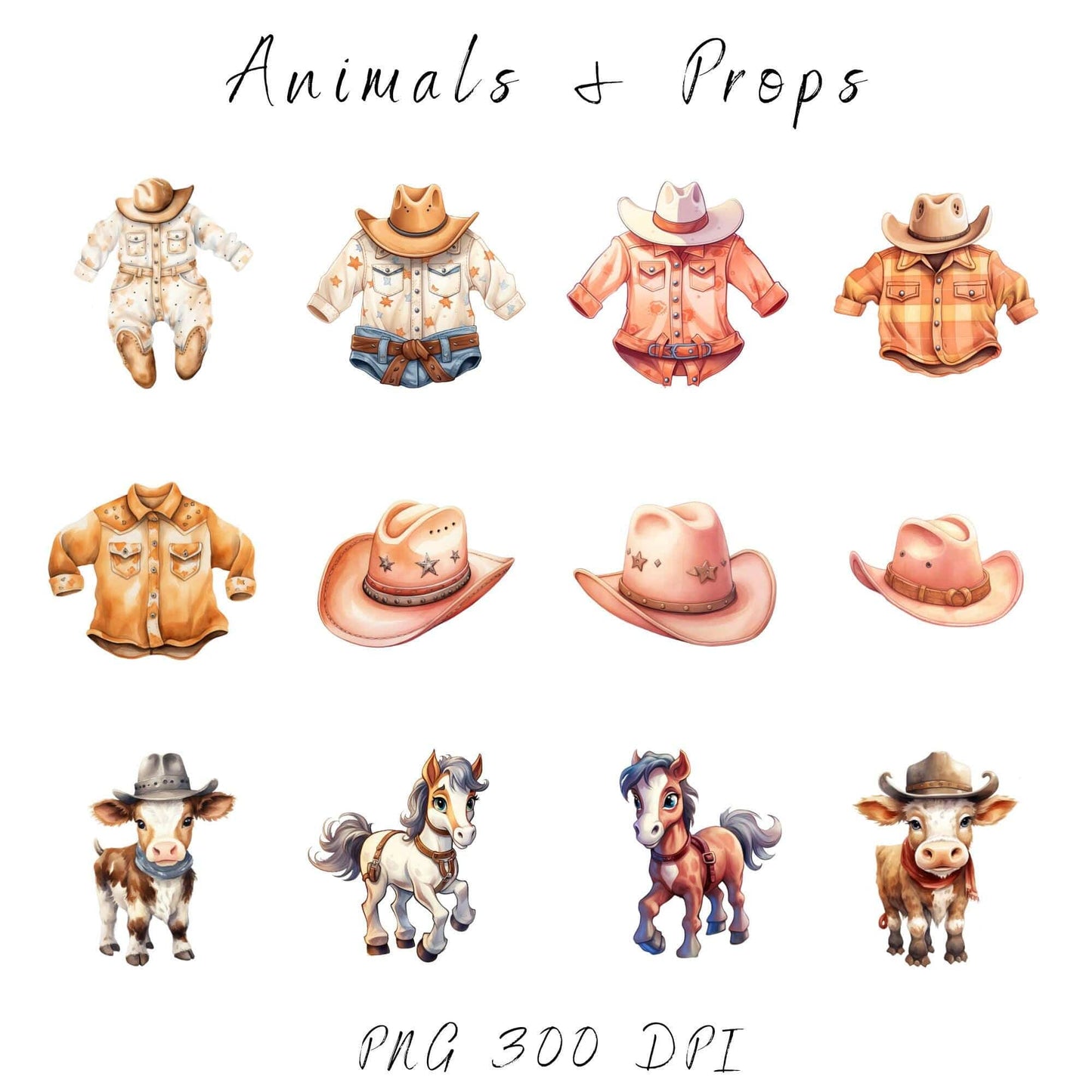 Cute Baby Cowgirl Clipart