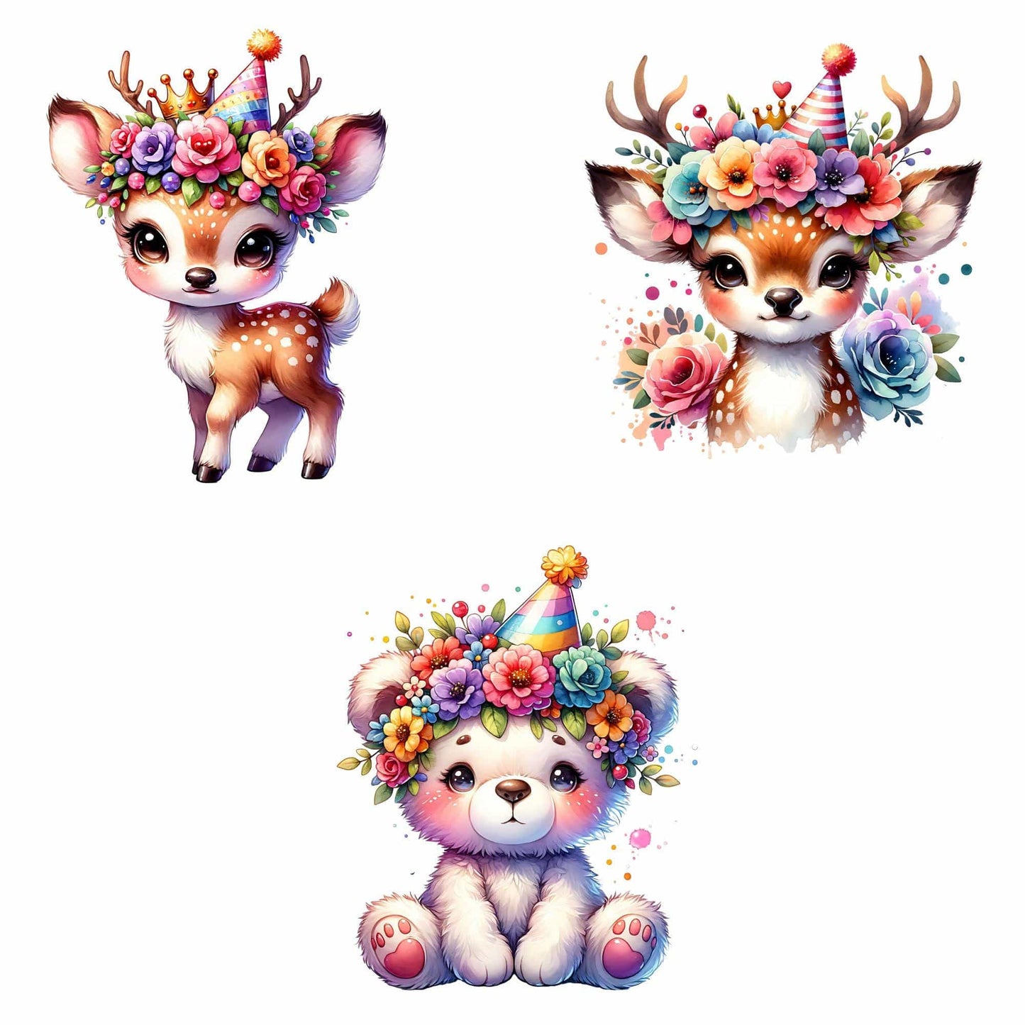 Cute Birthday Animal Clipart