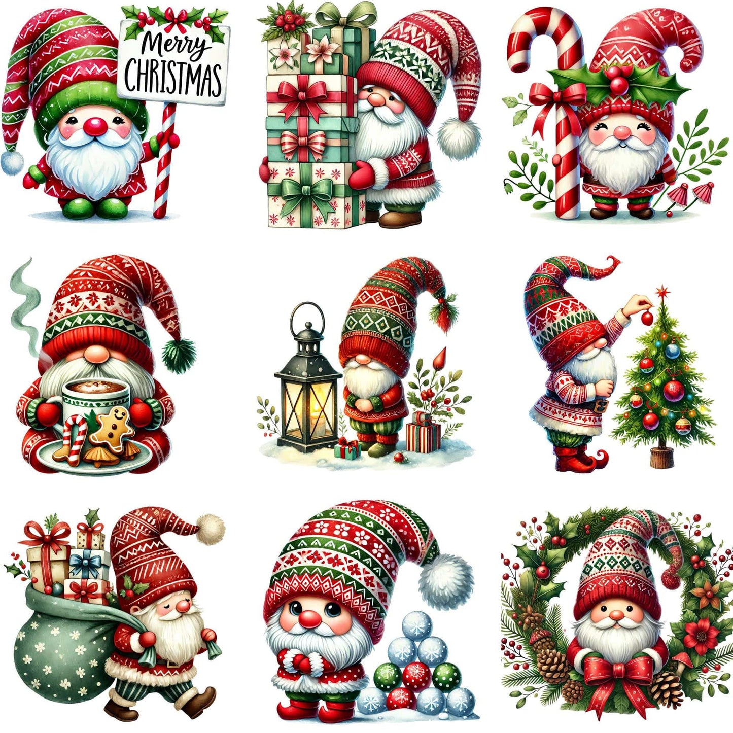 Cute Christmas Gnome Clipart