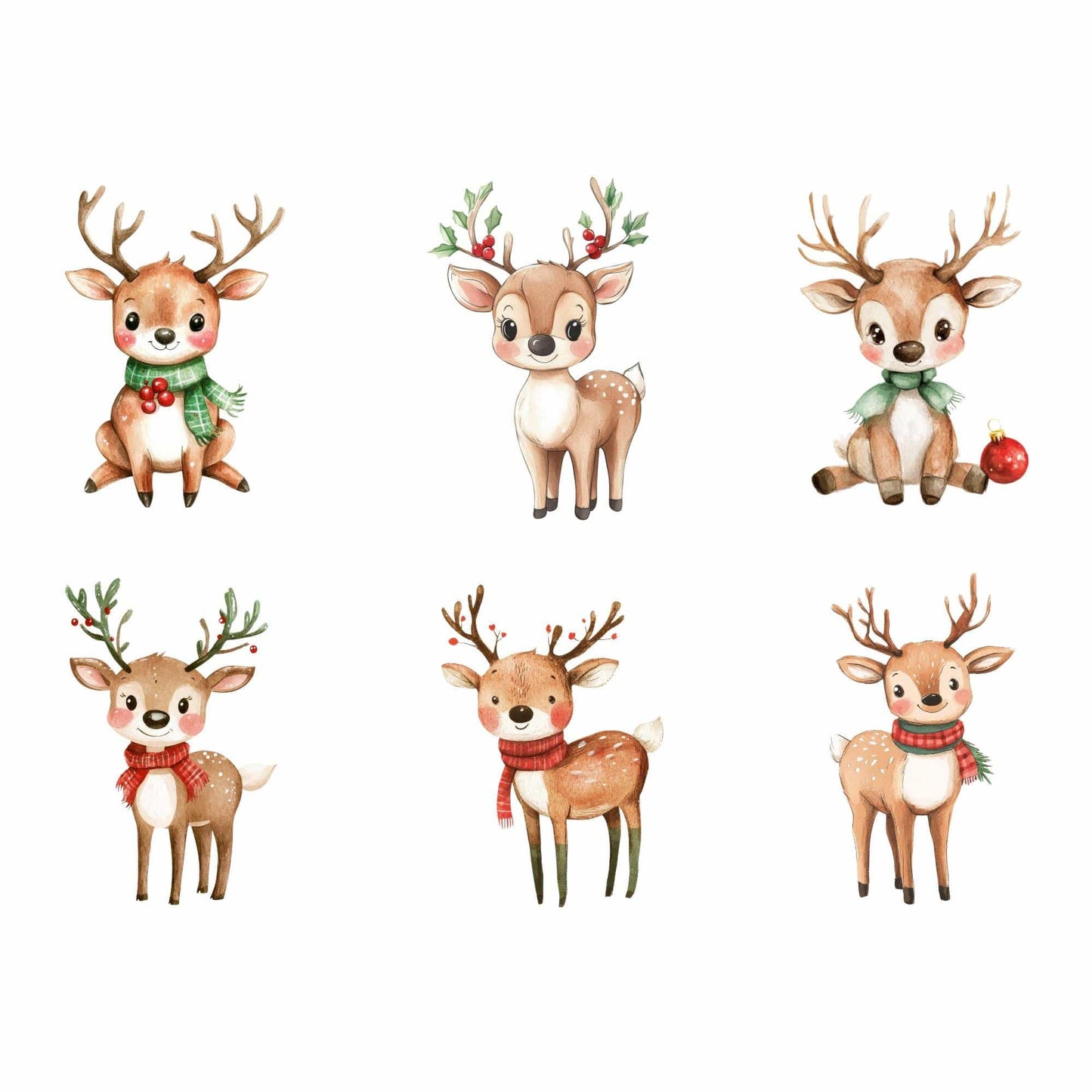 Cute Christmas Reindeer Clipart