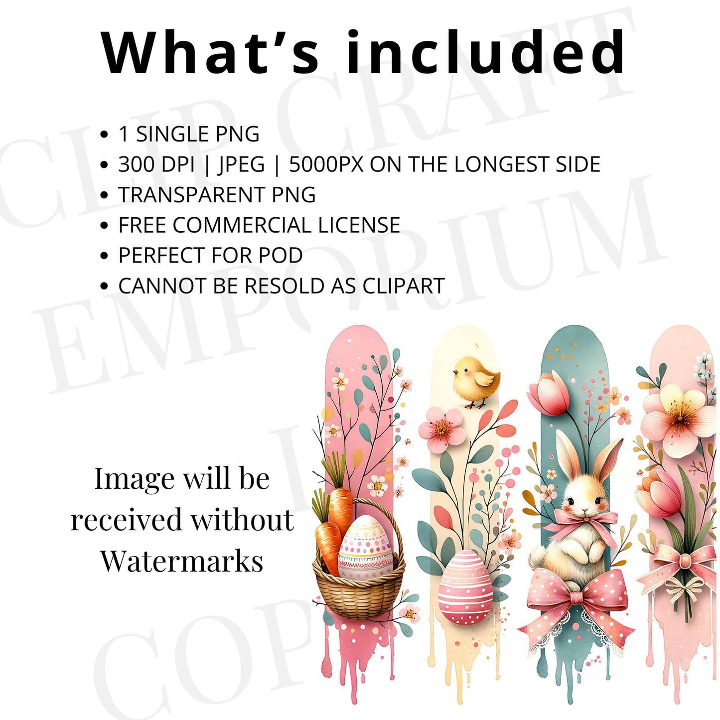 Cute Easter Brushstroke PNG