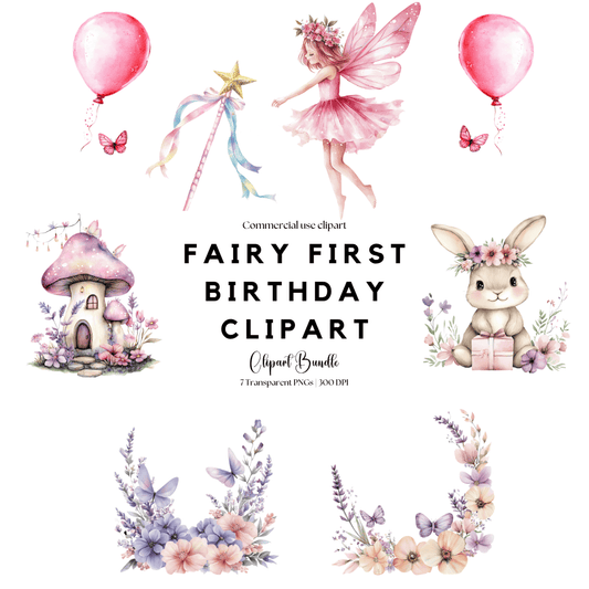 Cute Fairy First mini clipart pack