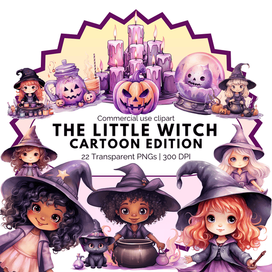 Cute Pastel Witch Clipart