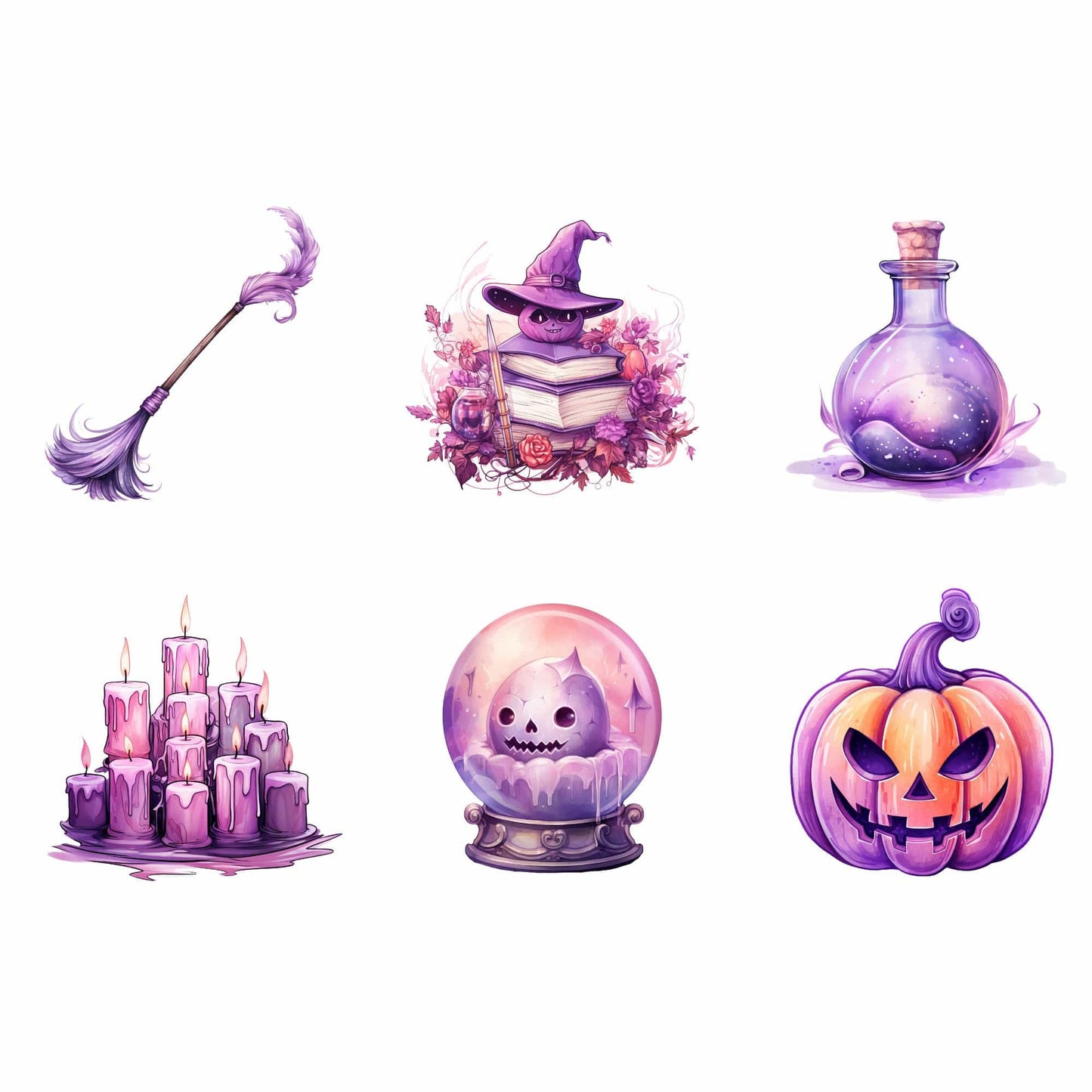 Cute Pastel Witch Clipart