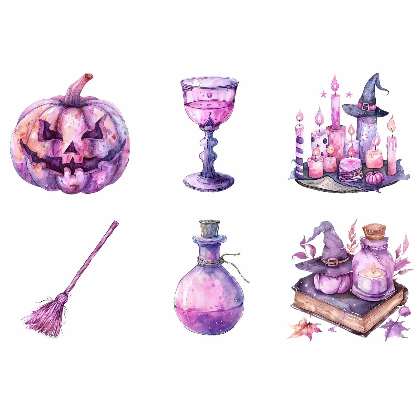 Cute Pastel Witch Clipart