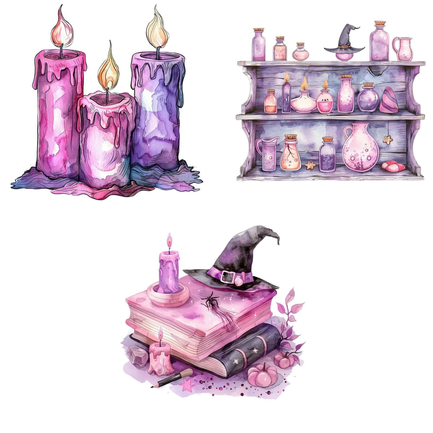 Cute Pastel Witch Clipart
